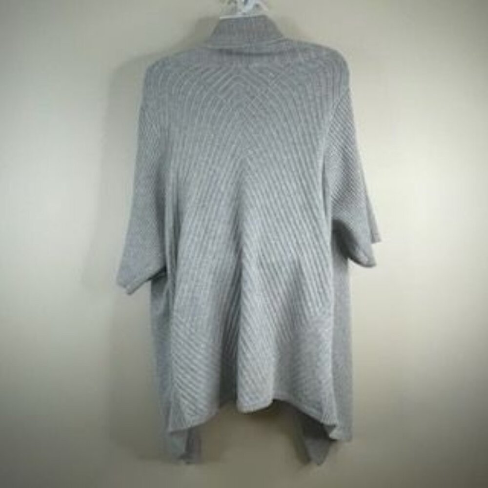 Simply Vera Wang Waterfall Open Front Cardigan Sweater 1X Gray Mid Length Comfy - Picture 6 of 9